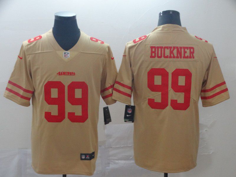 Men San Francisco 49ers #99 Buckner Yellow Nike Vapor Untouchable Limited Player NFL Jerseys->carolina panthers->NFL Jersey